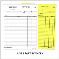 2 part custom invoices printing