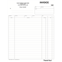 8.5 x 11 custom invoices templates