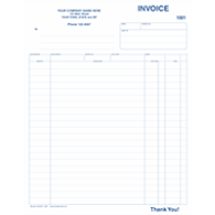 8.5x11 invoices