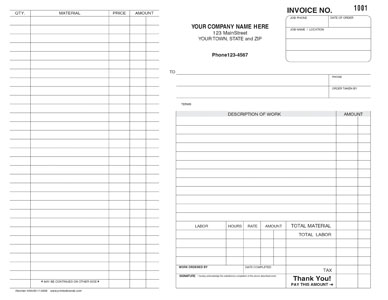 invoice template 8511-0008