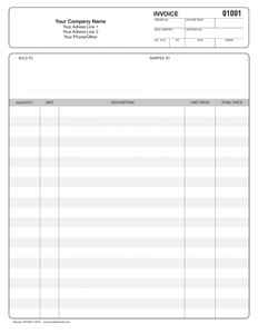 invoice template INV8511-0016