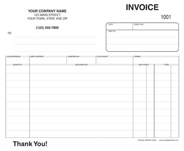 invoice template 857-0003