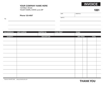 invoice template 857-0006