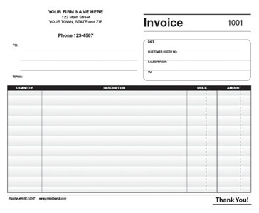 invoice template INV857-0007