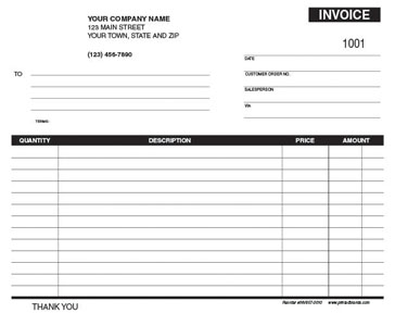 invoice template 857-0010