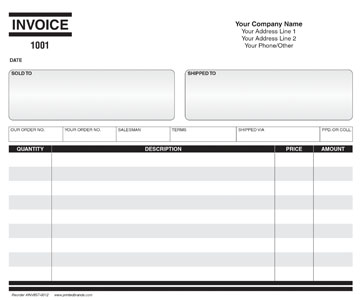 invoice template 857-0012