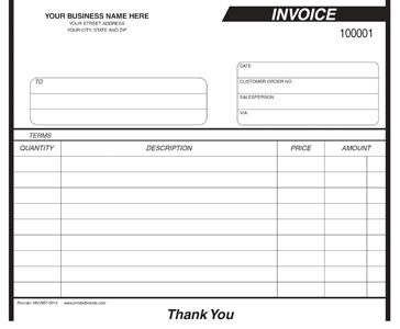 invoice template 857-0014