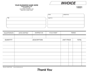 invoice template INV857-0016