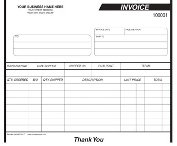 invoice template INV857-0017