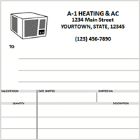 hvac service invoices