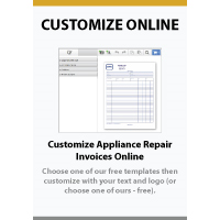 Custom Appliance Repair Invoices Online