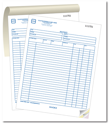 8.5 x 11 Custom Invoice #INV8511-0019